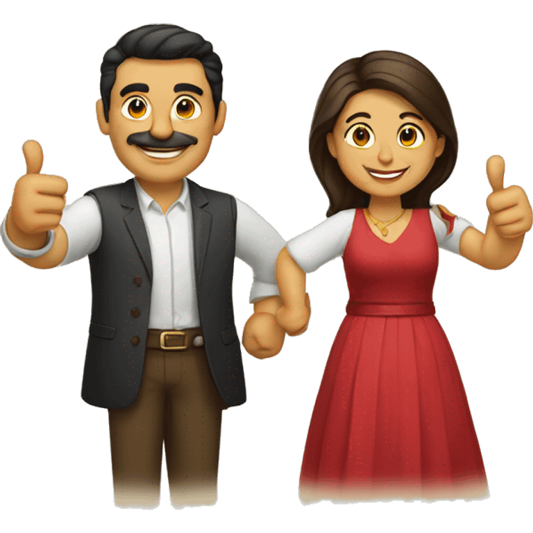 TURKISH COUPLE WITH THUMBS UP emoji