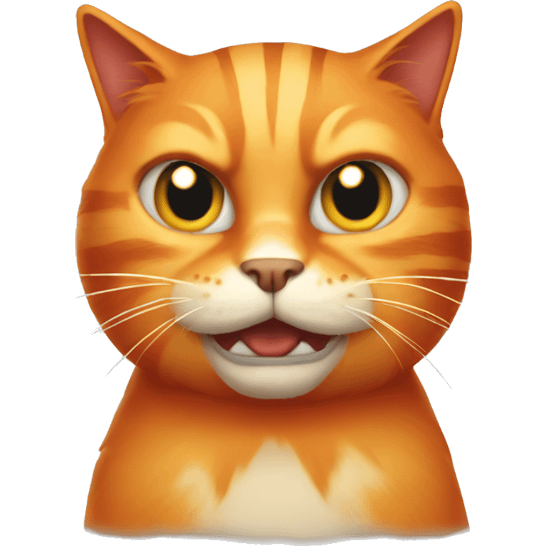 evil orange cat emoji