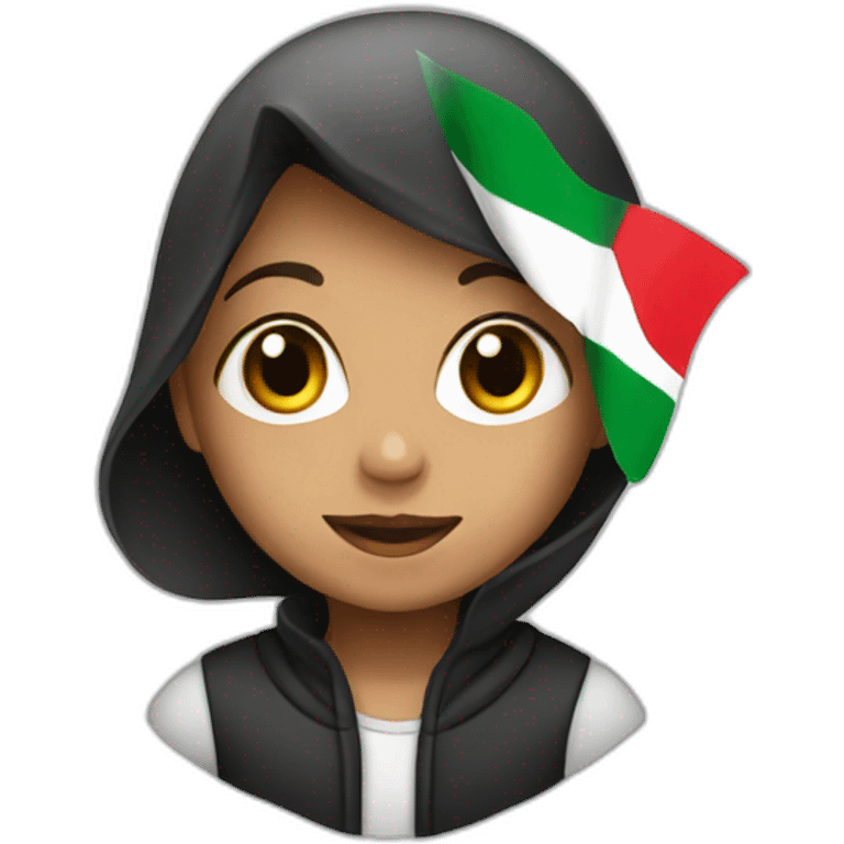 Child with palestine flag emoji