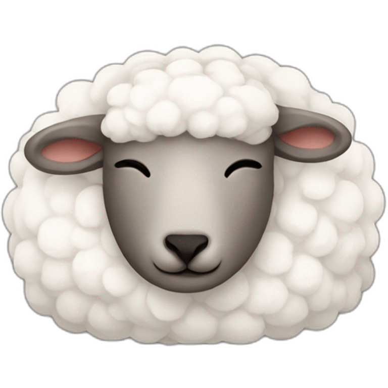 A sheep sleep emoji