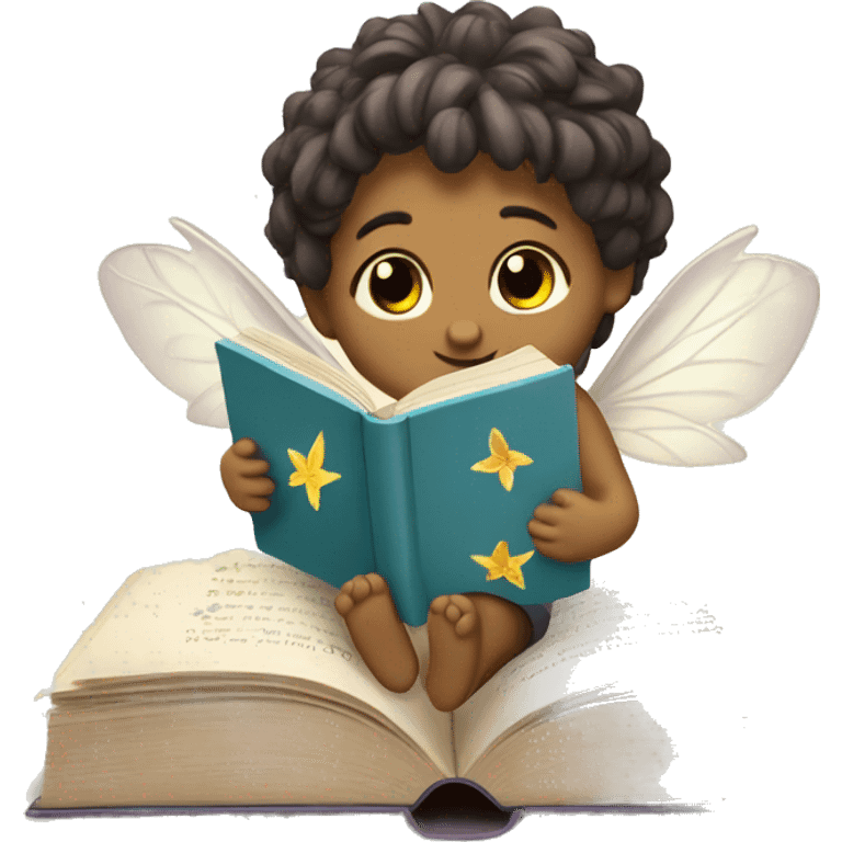 Cute book with fairies  emoji