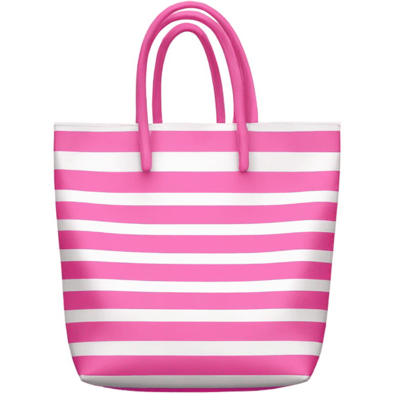 Pink and white striped Sephora shopping bag emoji