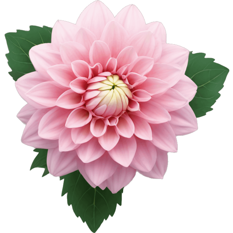 Baby pink dahlia flower emoji