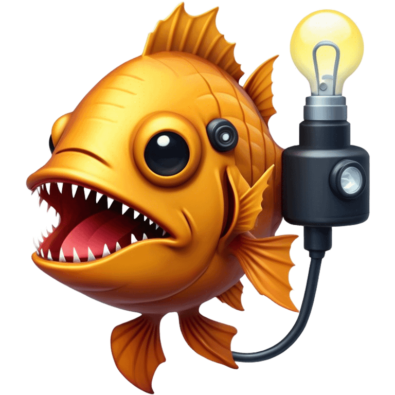 Angler fish with flashlight emoji