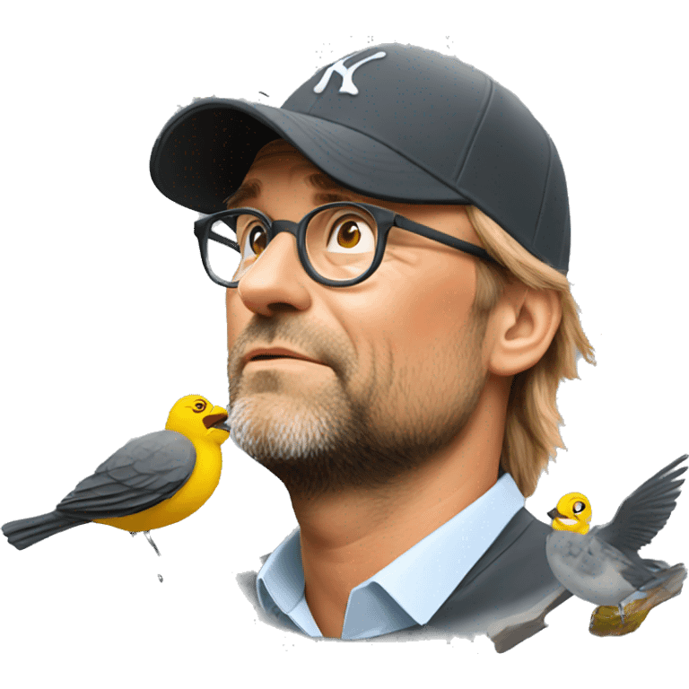 Klopp dizzy emoji with birds around head emoji