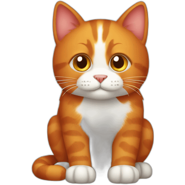 Red cat with white spots emoji