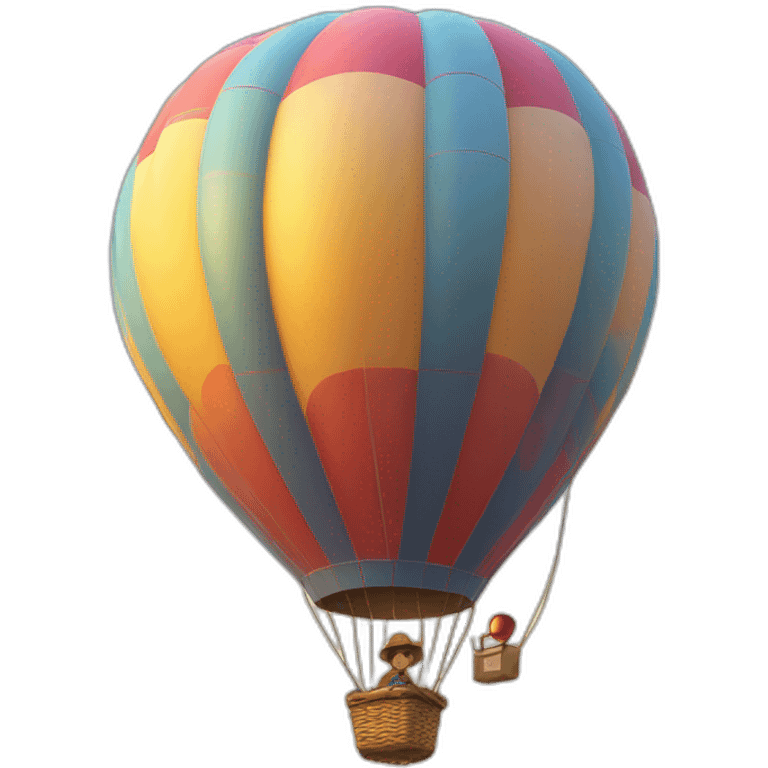 hot-air balloon with man emoji