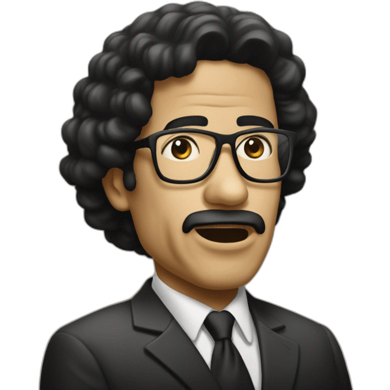 Khadafi frappe un noir emoji