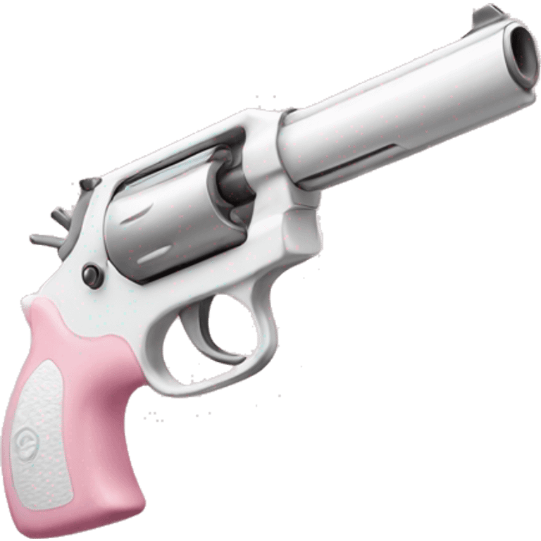 light pink and white gun  emoji