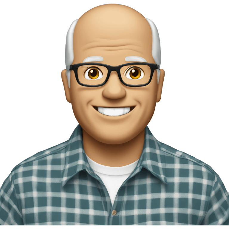 Tim Walz wearing a plaid shirt & smiling emoji