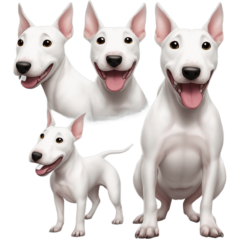 ugly bull terrier doing annoying things emoji