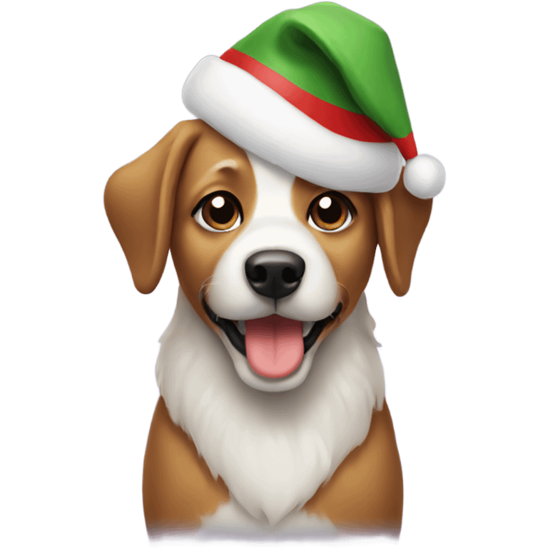 Christmas dog emoji