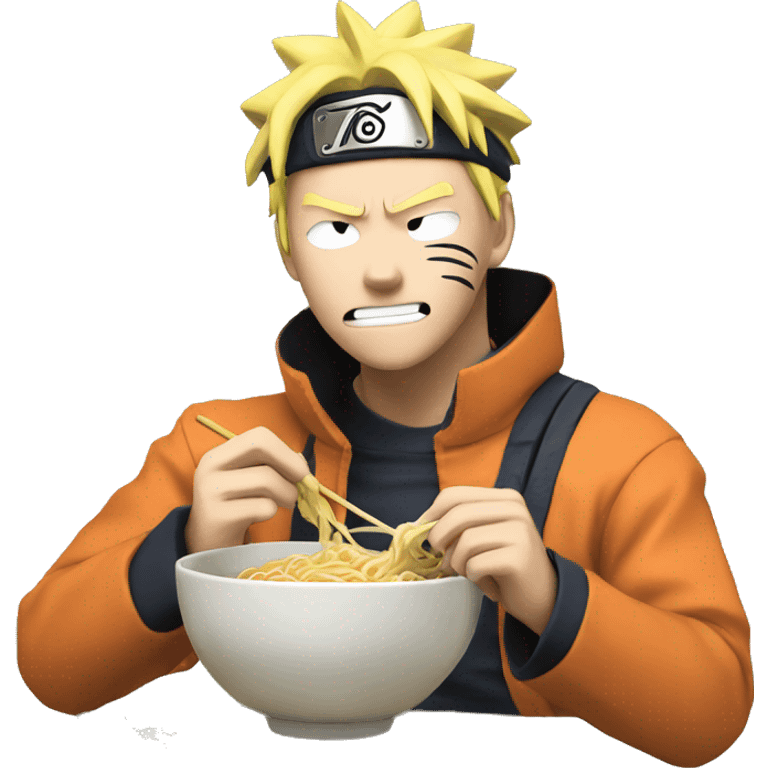 Naruto eating ramen emoji