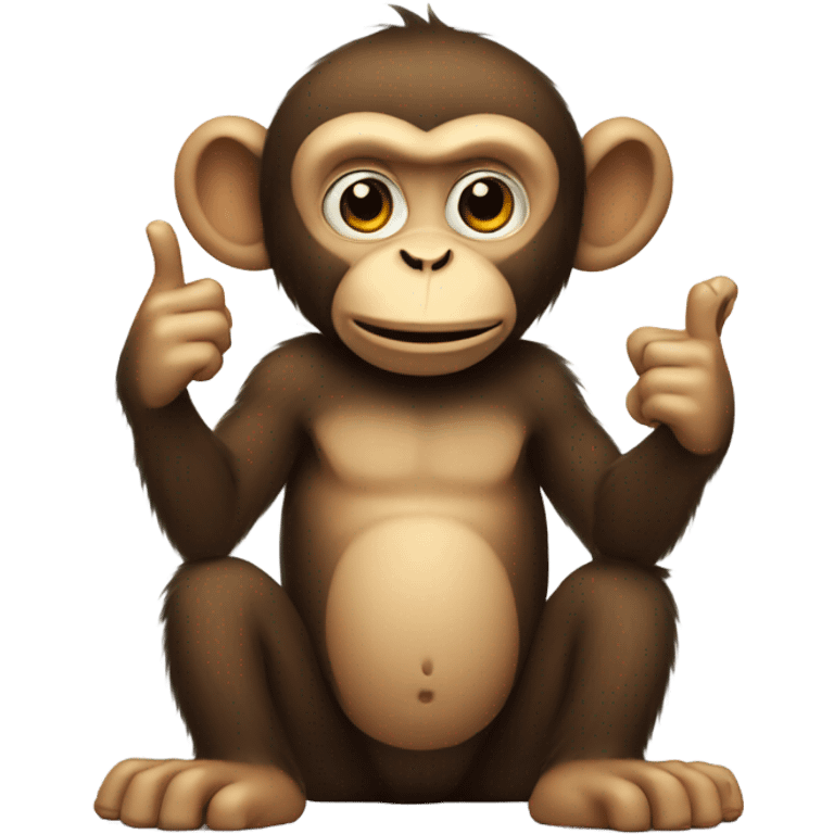 Monkey holding middle finger emoji