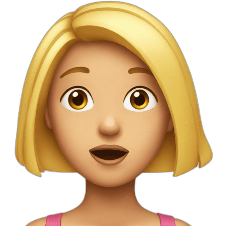 Surprised girl emoji