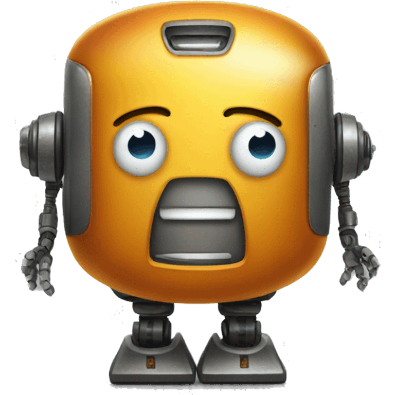 smiling amber robot emoji