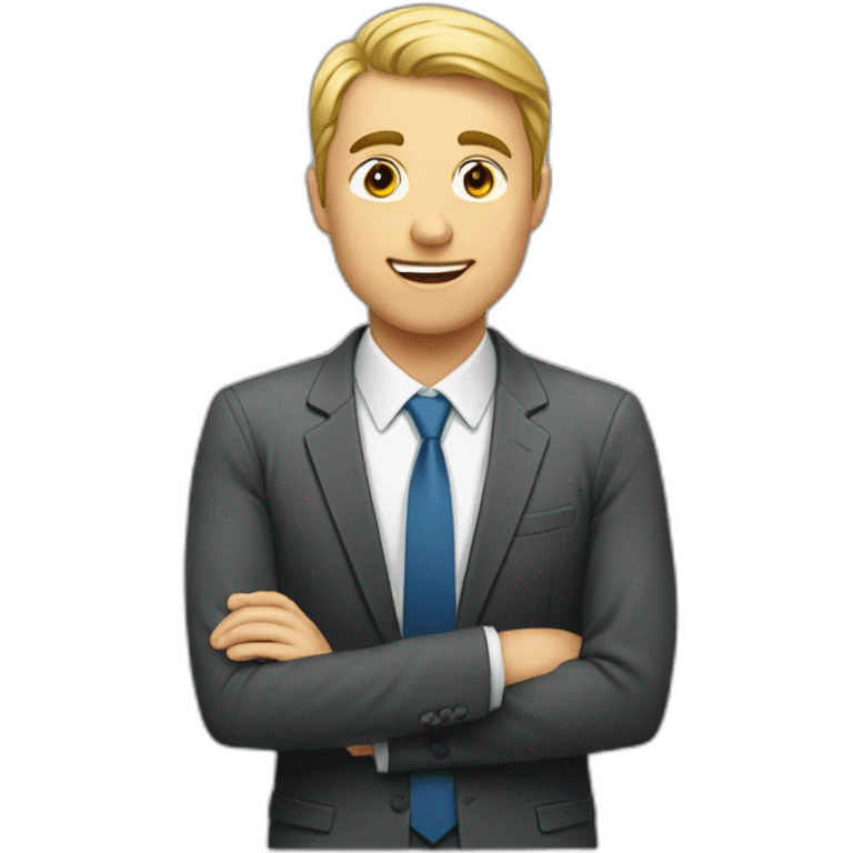 illustration of a man in office emoji