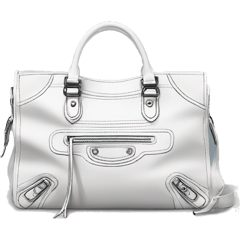 Balenciaga white city  bag emoji