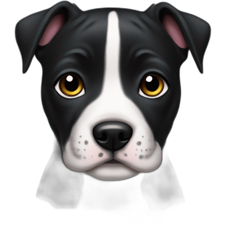 baby black staffie dog emoji