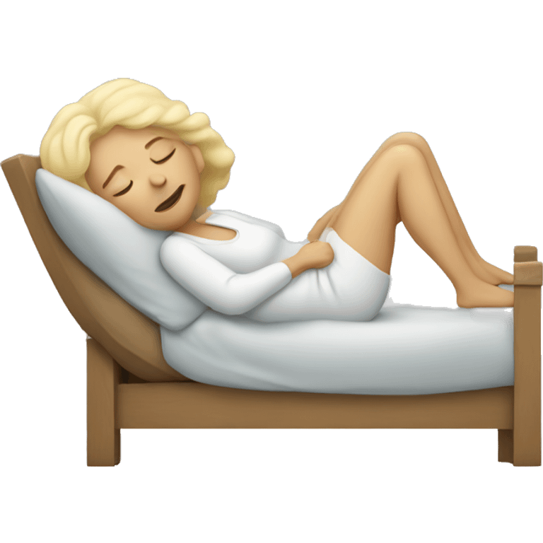 Old Blonde woman sleeping  emoji