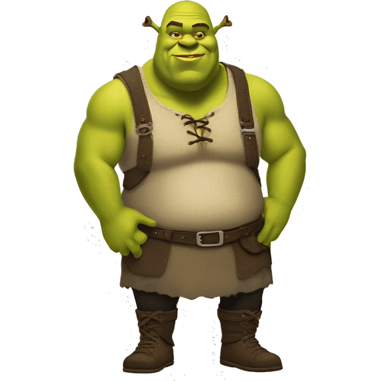 shrek with a baddie body with nails  emoji