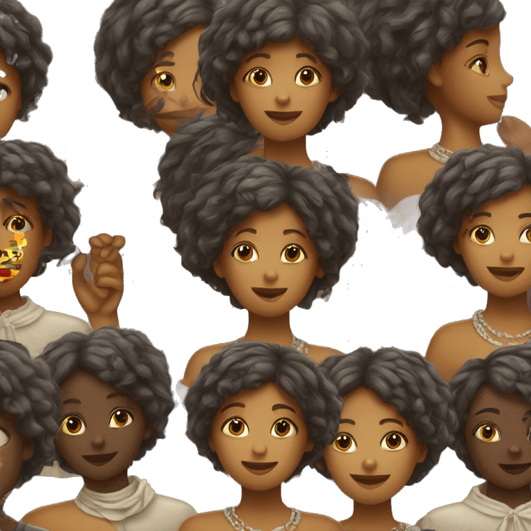 une jeune femme africaine ronde  emoji