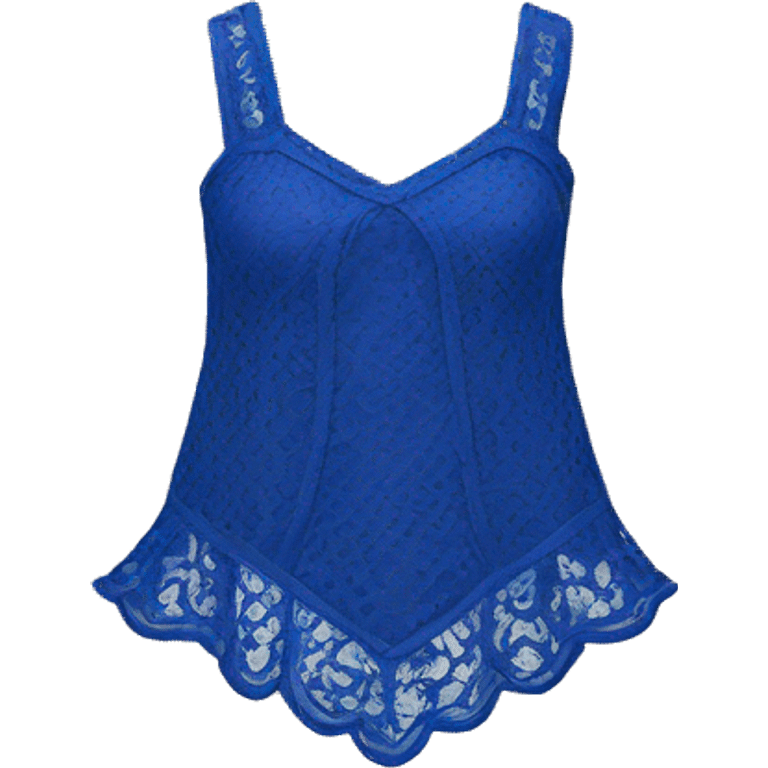 Royal blue lace top  emoji