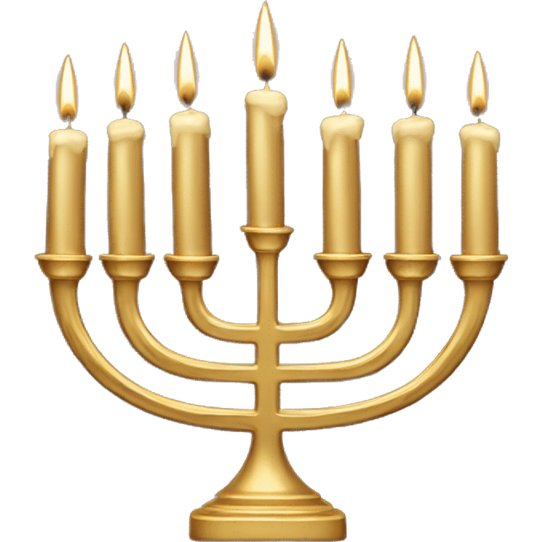 Gold Menorah with 8 candles emoji