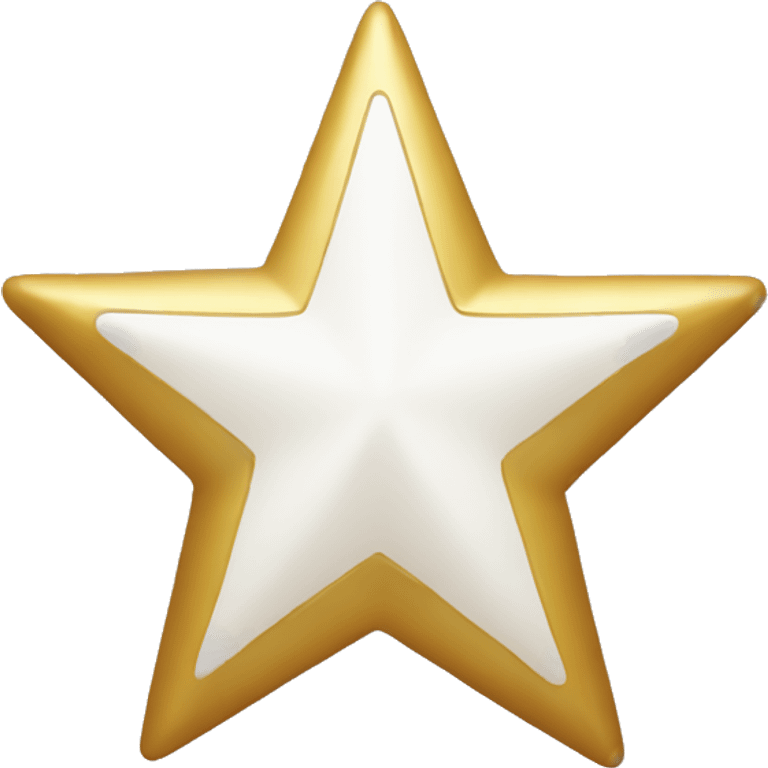 Half gold star half white star emoji