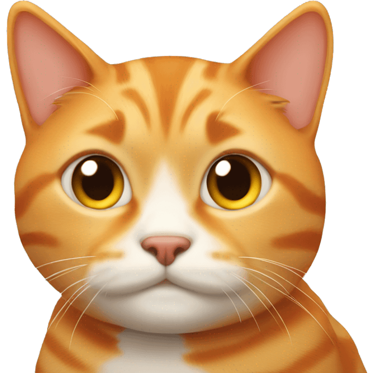 Fat and cute orange tabby emoji