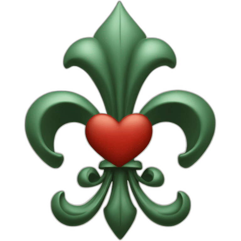 Fleur de lys et coeur sacré emoji