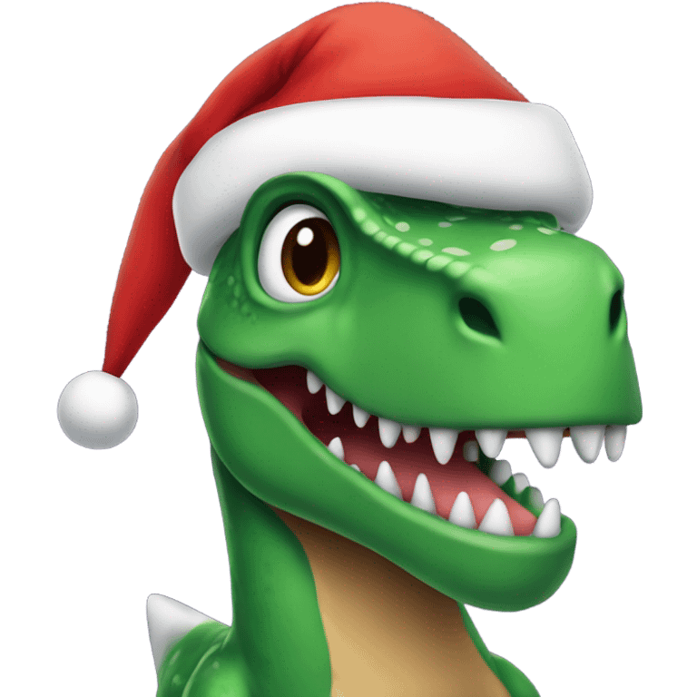 Dinosaur as Santa emoji