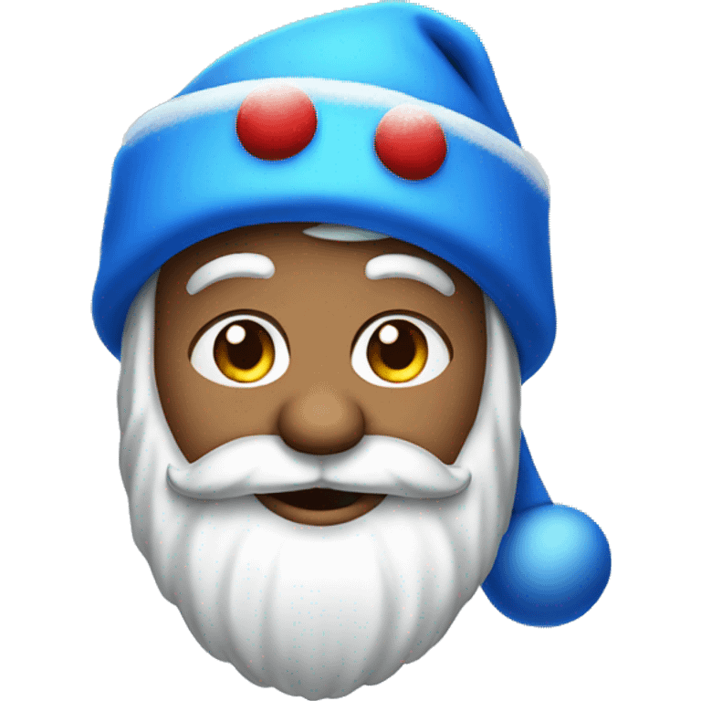 Santa Claus with blue hat emoji