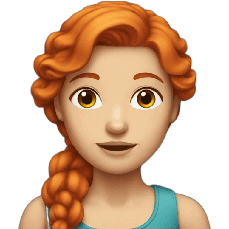 Bucksome redhead female emoji