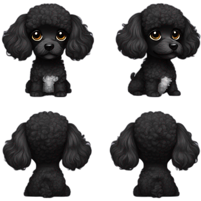 Black toy poodle emoji