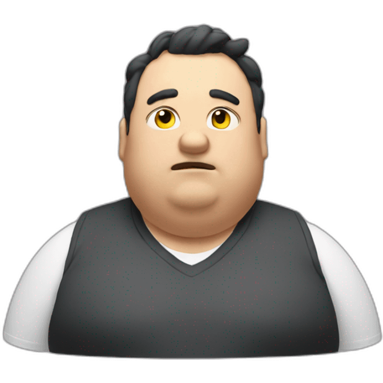 fat man in the style of discord emoji