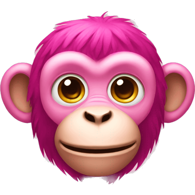 Pink monkey emoji