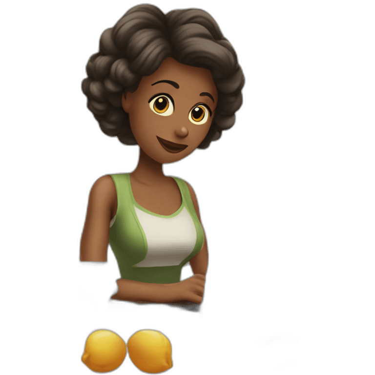 House wife doing online work from home emoji