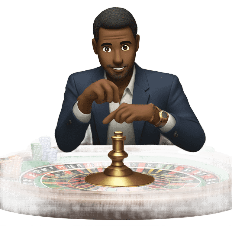 Man gambling roulette table  emoji