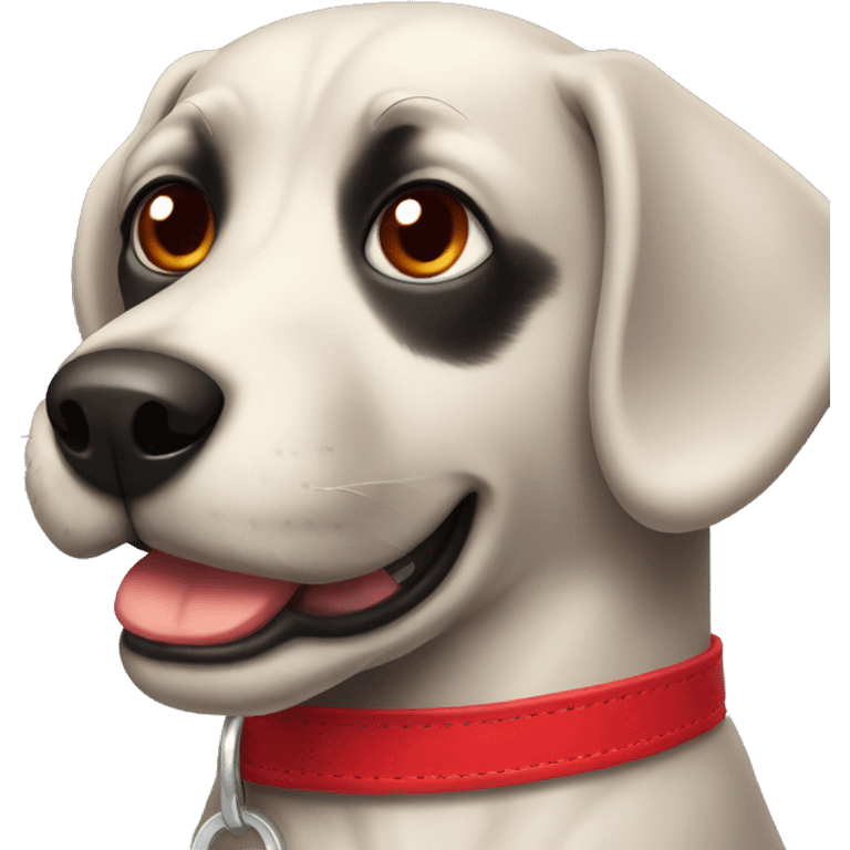 Black dog with red collar emoji