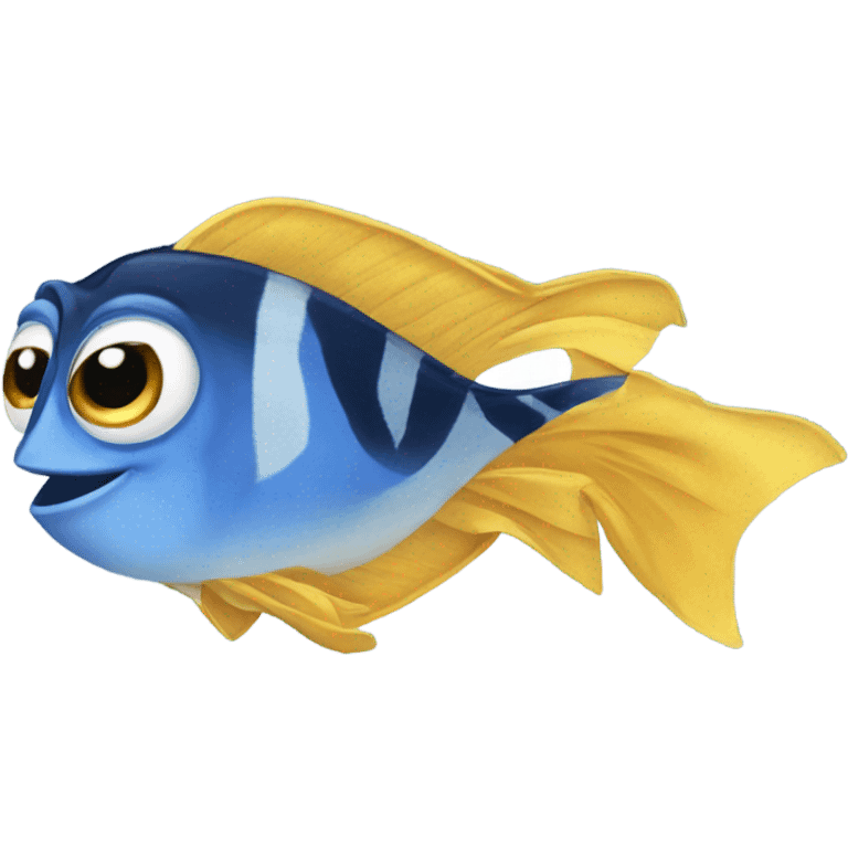 Dory with warm gloves  emoji