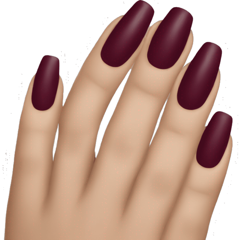 Burgundy nails emoji