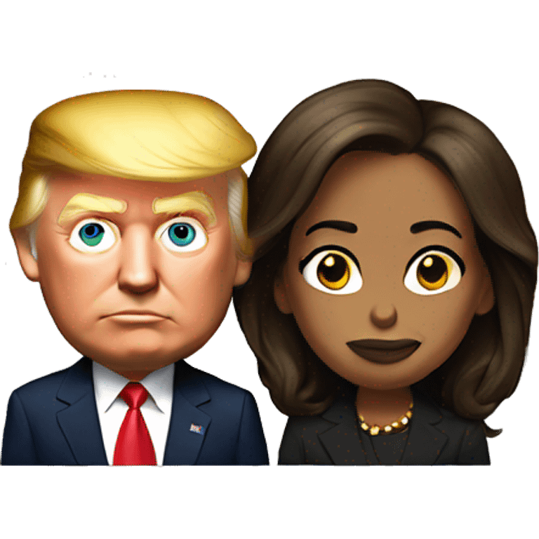 donald trump and kamala emoji