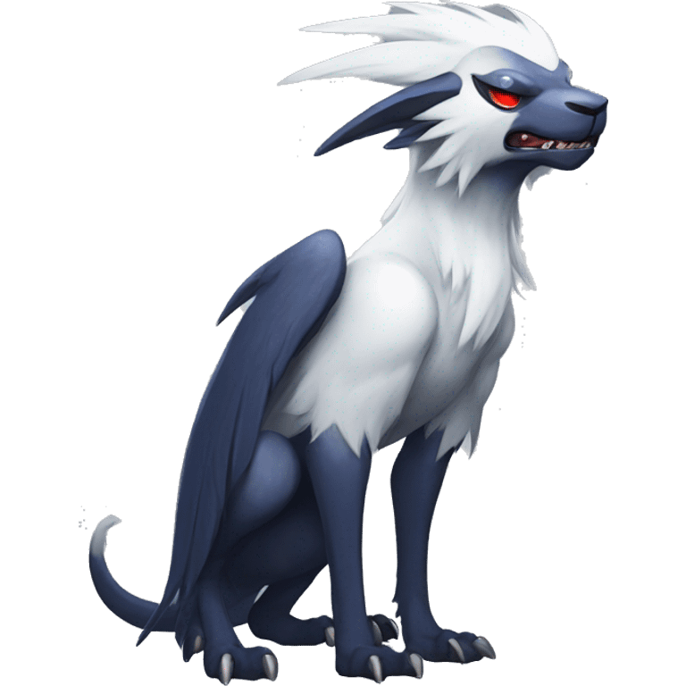 Cool Edgy Nargacuga-Absol with a collar on, full body emoji