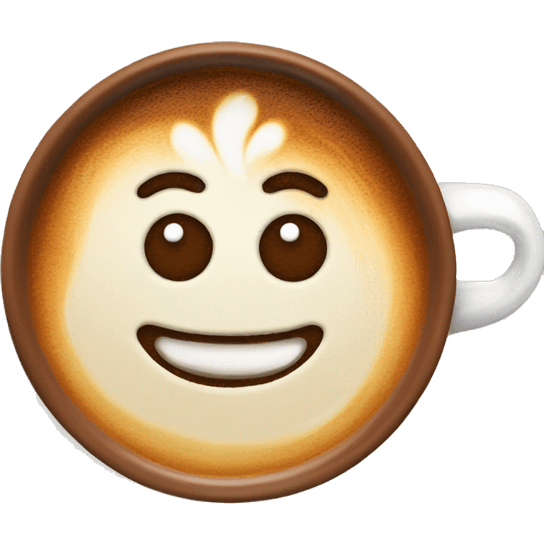 Coffee with latte art  emoji