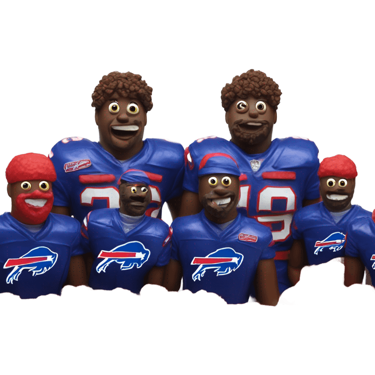 Buffalo bills team but they are all made of pickles emoji