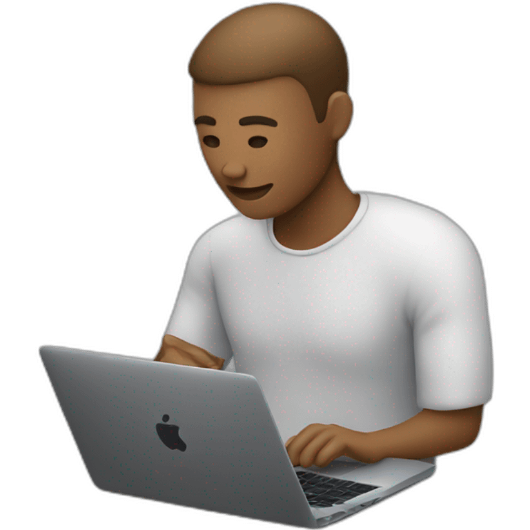 Person working on macbook laptop emoji