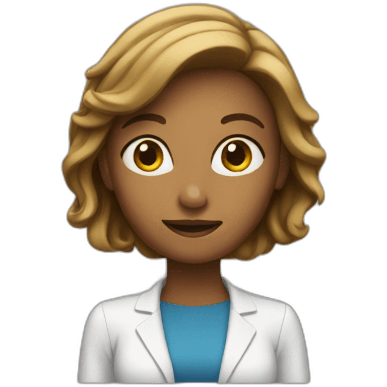 woman presenting emoji