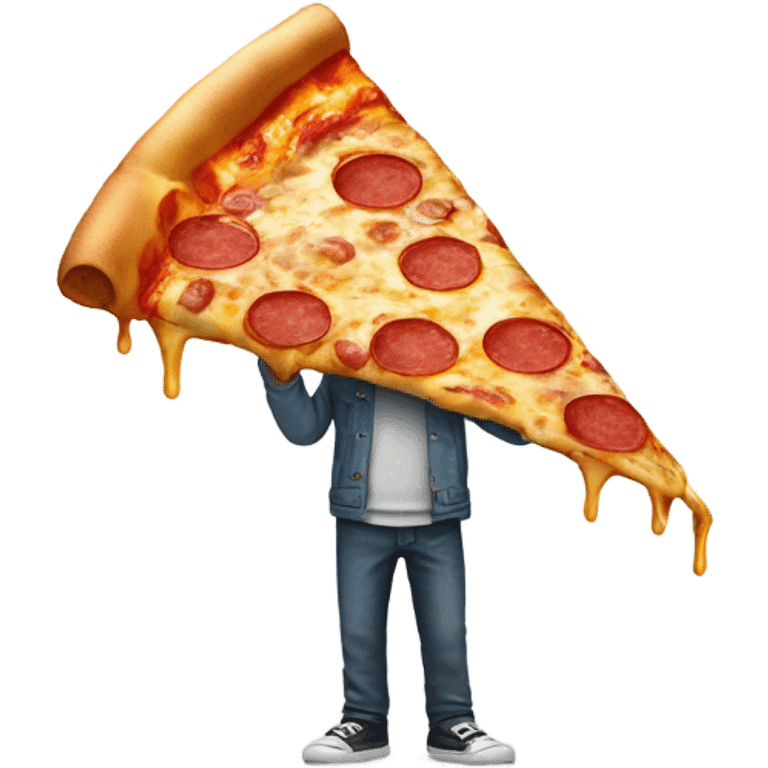 Pizza with legs emoji