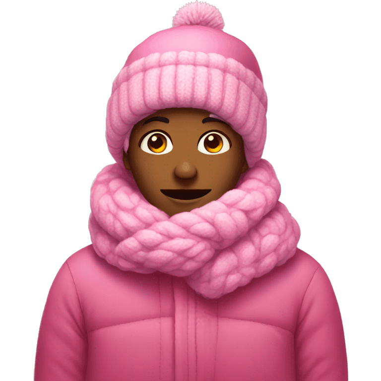 Pink and cozy winter emoji